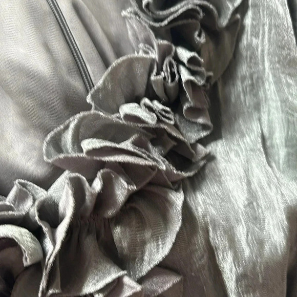 LONDON TIMES PETITES WOMENS SILVER DRESS WEDDING FORMAL SUMMER WINTER SIZE 12P - Picture 4 of 8